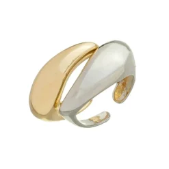 Anel Alana Folheado a Ouro 18k e Folheado em Ródio Branco