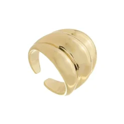 Anel Bold Nara Folheado a Ouro 18k