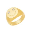 Anel de Dedinho Folheado a Ouro 18k Smile Zircônias Nina