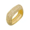 Anel de Dedinho Quadrado Drika Zircônias Folheado a Ouro 18k