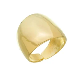 Anel Largo Léia Folheado a Ouro 18k