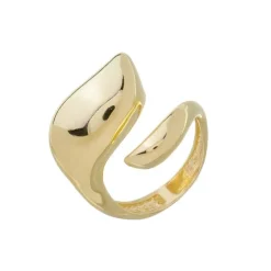 Anel Orgânico Giorgia Folheado a Ouro 18k