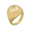 Anel Redondo Carole Zircônia Folheado a Ouro 18k
