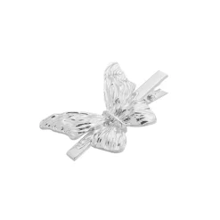 Bico de Pato Vintage Borboleta Prata