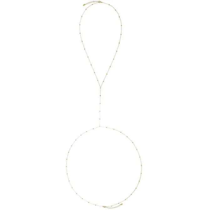 Body Chain Piuka Dua Bolinhas Folheado a Ouro 18k