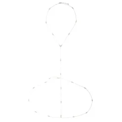 Body Chain Sienna Zircônias Folheado em Ródio Branco