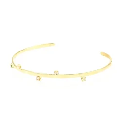 Bracelete Feminino Folheado a Ouro 18k 5 Pontos de Luz Lia