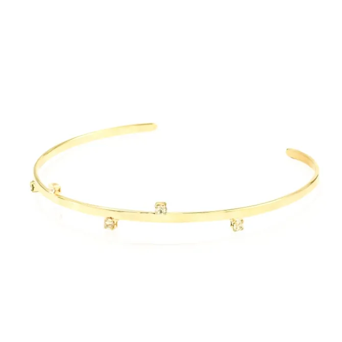 Bracelete Feminino Folheado a Ouro 18k 5 Pontos de Luz Lia