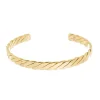 Bracelete Feminino Folheado a Ouro 18k Torcido Olivia