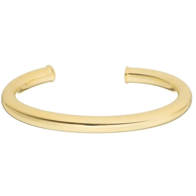 Bracelete Feminino Folheado a Ouro 18k Tubo Liso Joyce