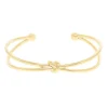 Bracelete Feminino Folheado a Ouro 18k 2 Voltas Nó Rafaella Piuka