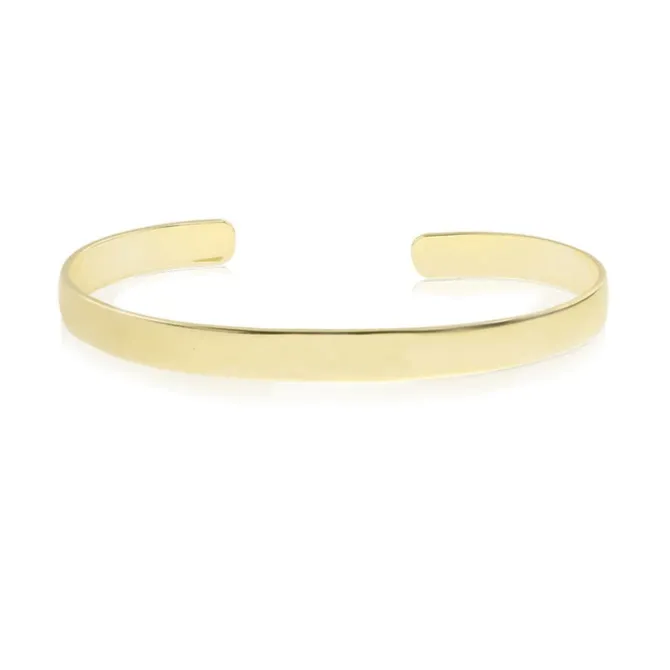 Bracelete Feminino Folheado a Ouro 18k Liso Bia