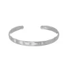 Bracelete Feminino Folheado em Ródio Branco Trabalhado Elise