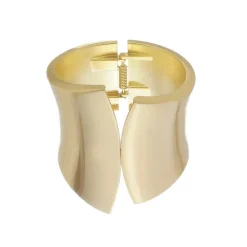 Bracelete Largo Assimétrico Samara Fosco Dourado