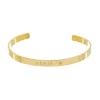 Bracelete Liso Bia Amém Folheado a Ouro 18k