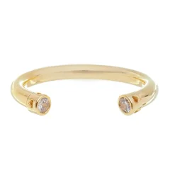 Bracelete Tubo Hannah Zircônias Folheado a Ouro 18k