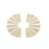 Brinco Alana Leque Texturizado Folheado a Ouro 18k
