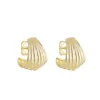 Brinco Argola Gota Luana Texturizado Folheado a Ouro 18k