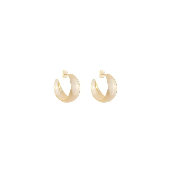Brinco Argola P Sabrina Folheada a Ouro 18k