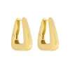 Brinco Argola Triangular Emily G Folheado a Ouro 18k