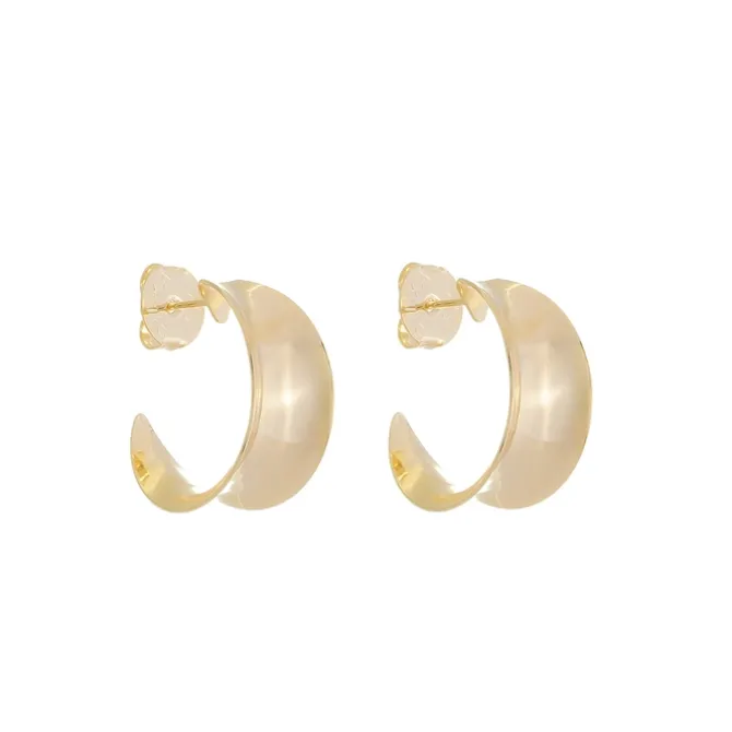 Brinco Argola Vintage G Hellen Folheada a Ouro 18k