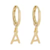 Brinco Argolinha de Letra/Inicial Folheada a Ouro 18k