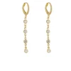 Brinco Argolinha Diane Pontos de Luz Folheado a Ouro 18k