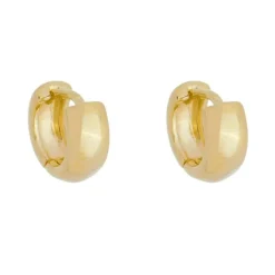 Brinco Argolinha Litti Lisa Folheado a Ouro 18k