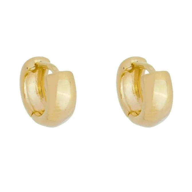 Brinco Argolinha Litti Lisa Folheado a Ouro 18k