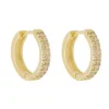 Brinco Argolinha Ludy P Zircônia Folheado a Ouro 18k