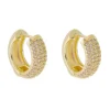 Brinco Argolinha Lívia M Zircônia Folheado a Ouro 18k