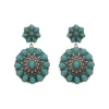 Brinco Boho Sil Turquesa Prata