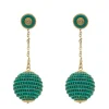 Brinco Bola Fio Verde Maria Clara