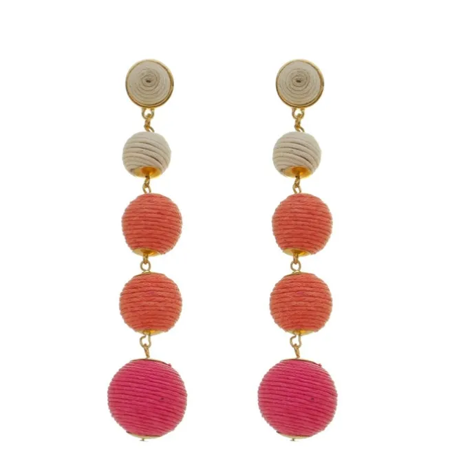 Brinco Bolas Degradê Pink Maria Isabel