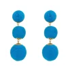 Brinco Bolas Fio Azul Maria Elimia