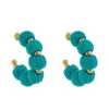 Brinco de Argola Carol Bolas Azul