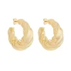 Brinco de Argola Croissant Natália Folheado a Ouro 18k