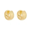 Brinco de Argola Larga Lily Folheado a Ouro 18k