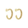 Brinco de Argola Mia M Zircônias Folheado a Ouro 18k