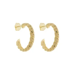 Brinco de Argola Mia M Zircônias Folheado a Ouro 18k