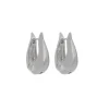 Brinco de Argola Pequena Diana Vintage Metal Folheado em Ródio Branco