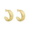 Brinco de Argola Texturizada Frida Folheado a Ouro 18k