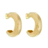 Brinco de Argola Texturizado Malú Folheado a Ouro 18k