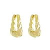 Brinco de Argola Torcida Stella M Folheado a Ouro 18k Piuka