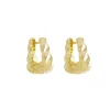 Brinco de Argola Torcida Stella P Folheado a Ouro 18k Piuka