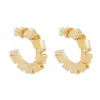 Brinco de Argola Torcida Carla Folheado a Ouro 18k
