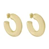 Brinco de Argola Tubo G Ariel Folheado a Ouro 18k