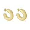 Brinco de Argola Tubo M Ariel Folheado a Ouro 18k