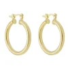 Brinco de Argola Tubo Nana G Folheado a Ouro 18k