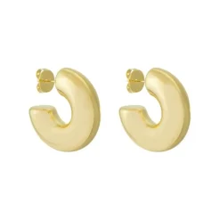 Brinco de Argola Tubo P Ariel Folheado a Ouro 18k